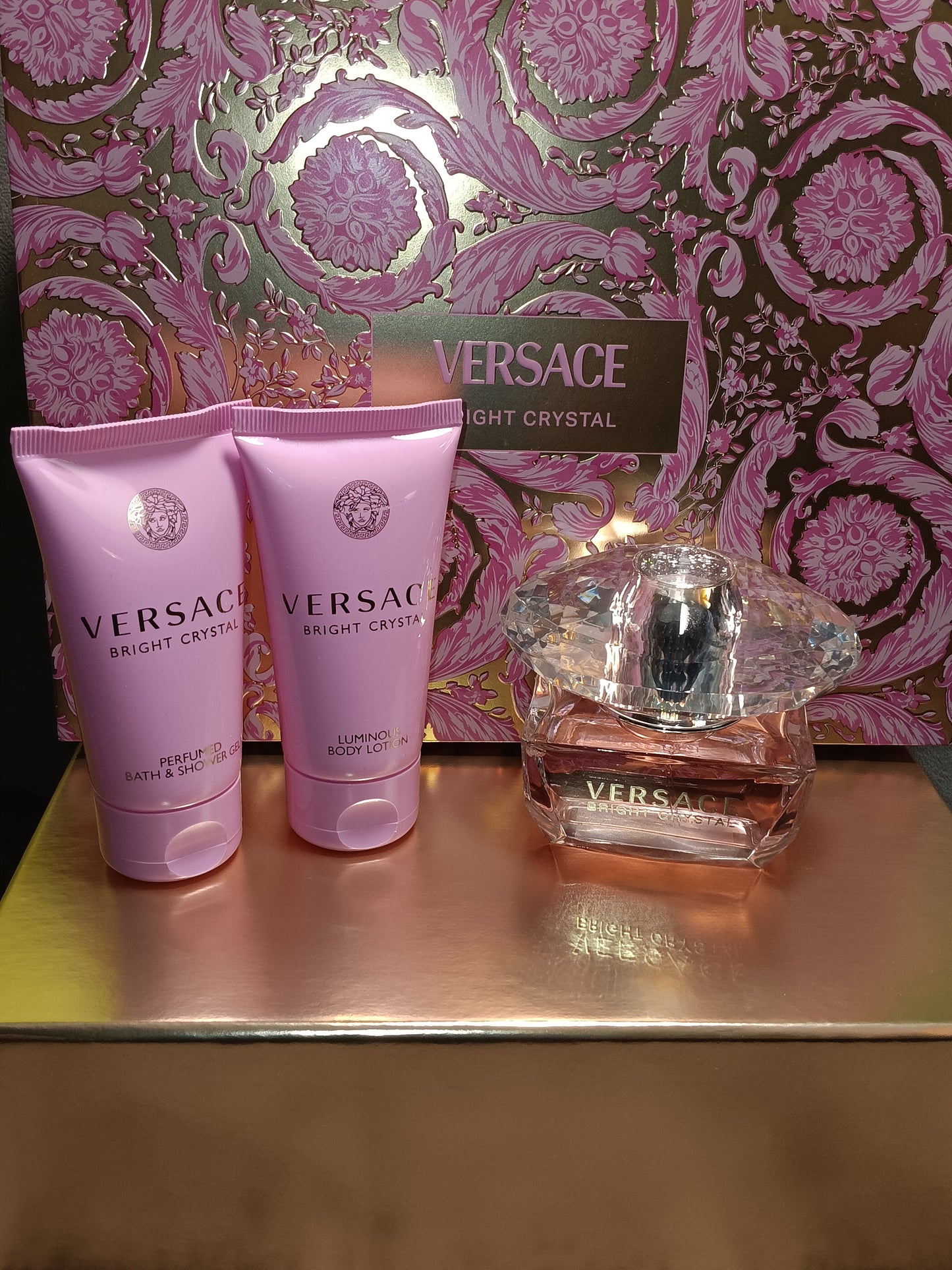 VERSACE BRIGHT CRYSTAL 3 PIECE SET FOR WOMEN EDT 1.7 oz