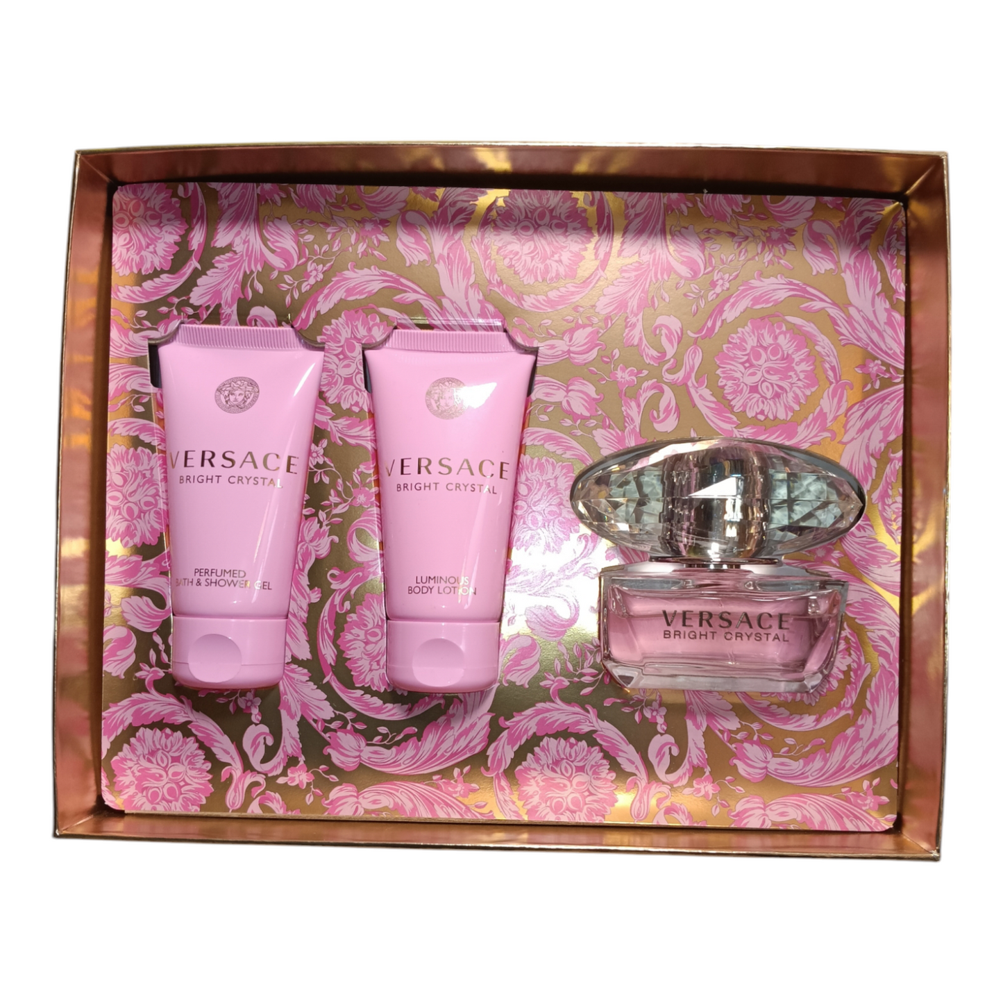 VERSACE BRIGHT CRYSTAL 3 PIECE SET FOR WOMEN EDT 1.7 oz